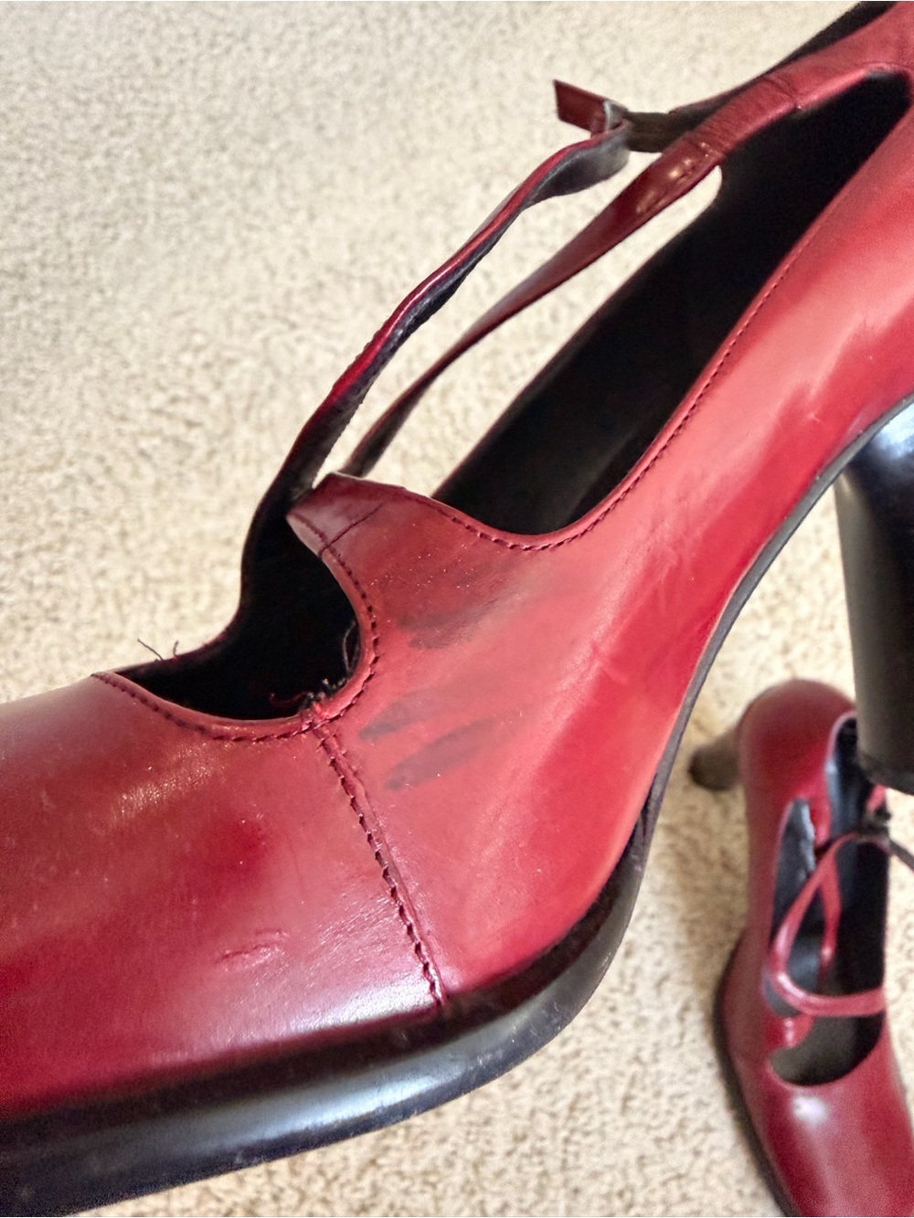 Via Spiga Red Leather Heels - Picture 4 of 8